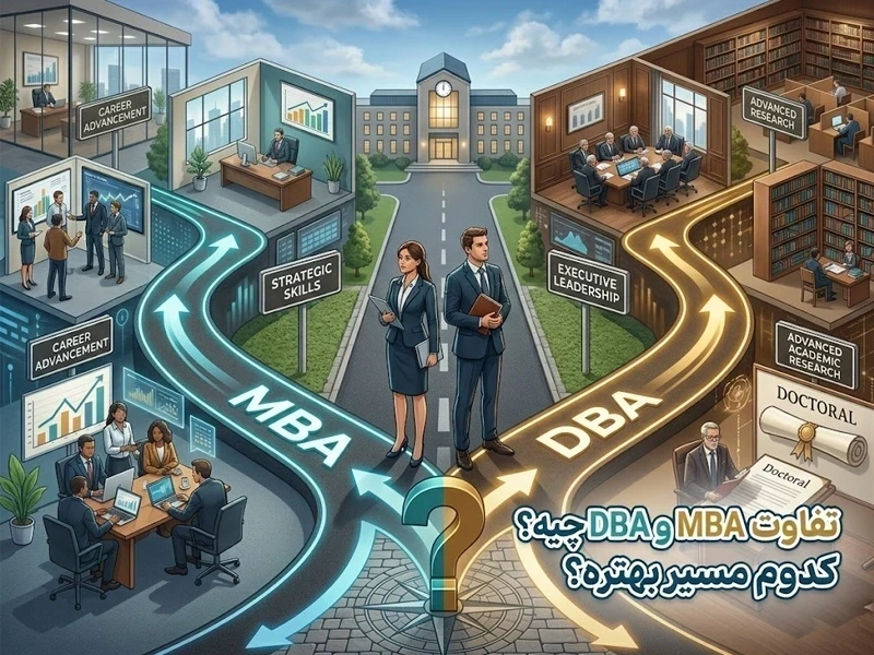 تفاوت MBA و  DBA + راهنمای انتخاب بهترین مسیر شغلی